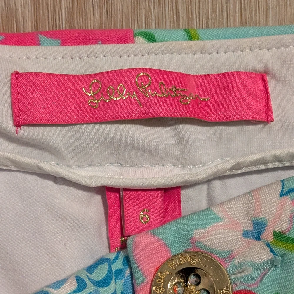 Lilly Pulitzer Skort Colette Hem Knit Surf Blue Luscious Lions - Picture 4 of 10